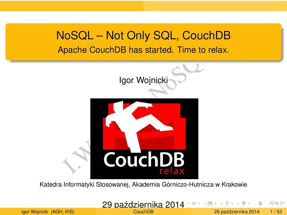 Apache CouchDB has started. Time to relax.