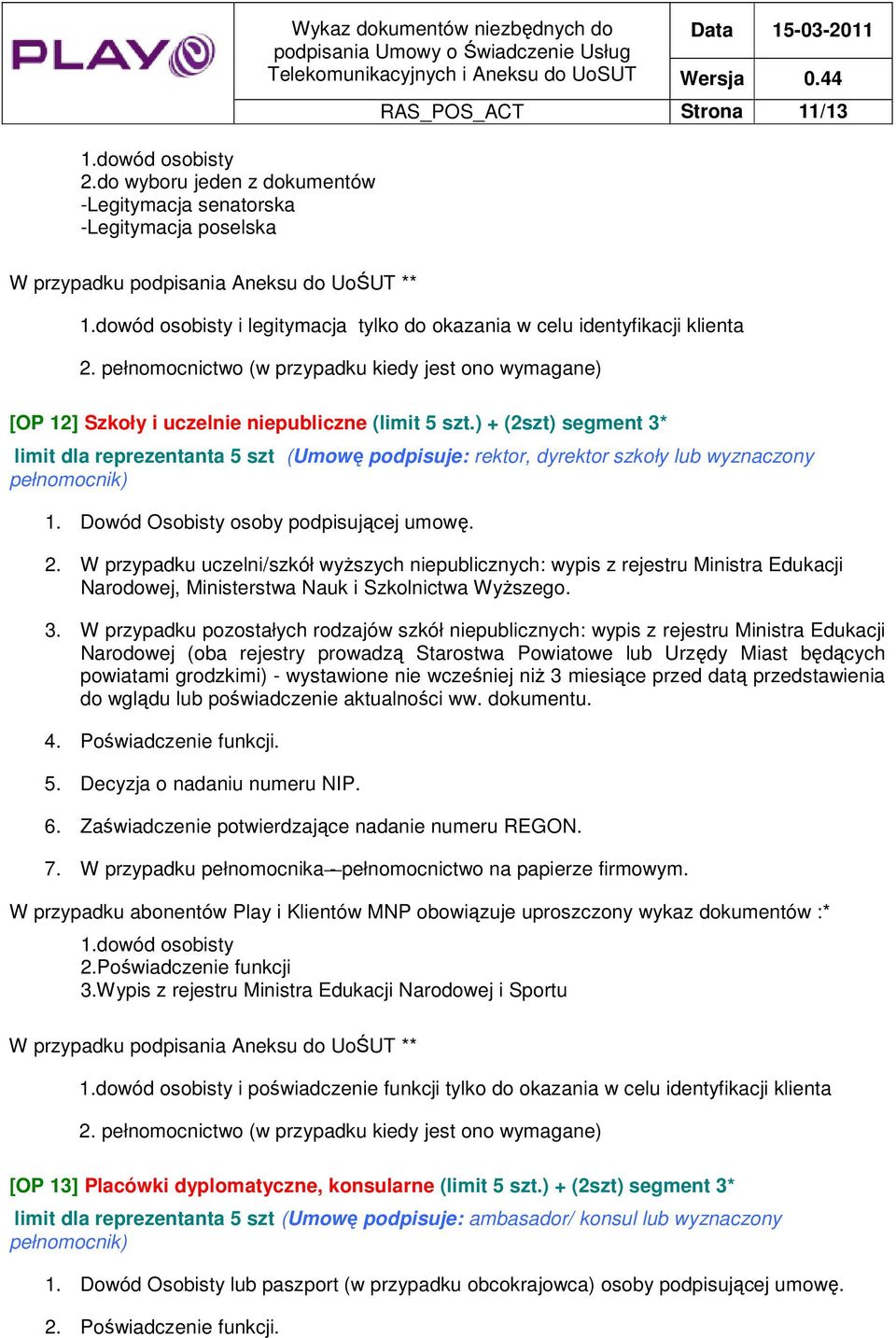 W przypadku uczelni/szkół wyŝszych niepublicznych: wypis z rejestru Ministra Edukacji Narodowej, Ministerstwa Nauk i Szkolnictwa WyŜszego. 3.