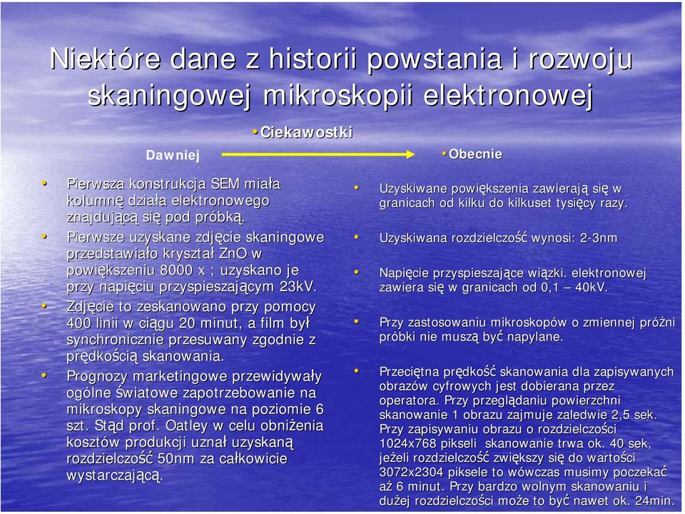 Zdjęcie to zeskanowano przy pomocy 400 linii w ciągu 20 minut, a film był synchronicznie przesuwany zgodnie z prędko dkością skanowania.