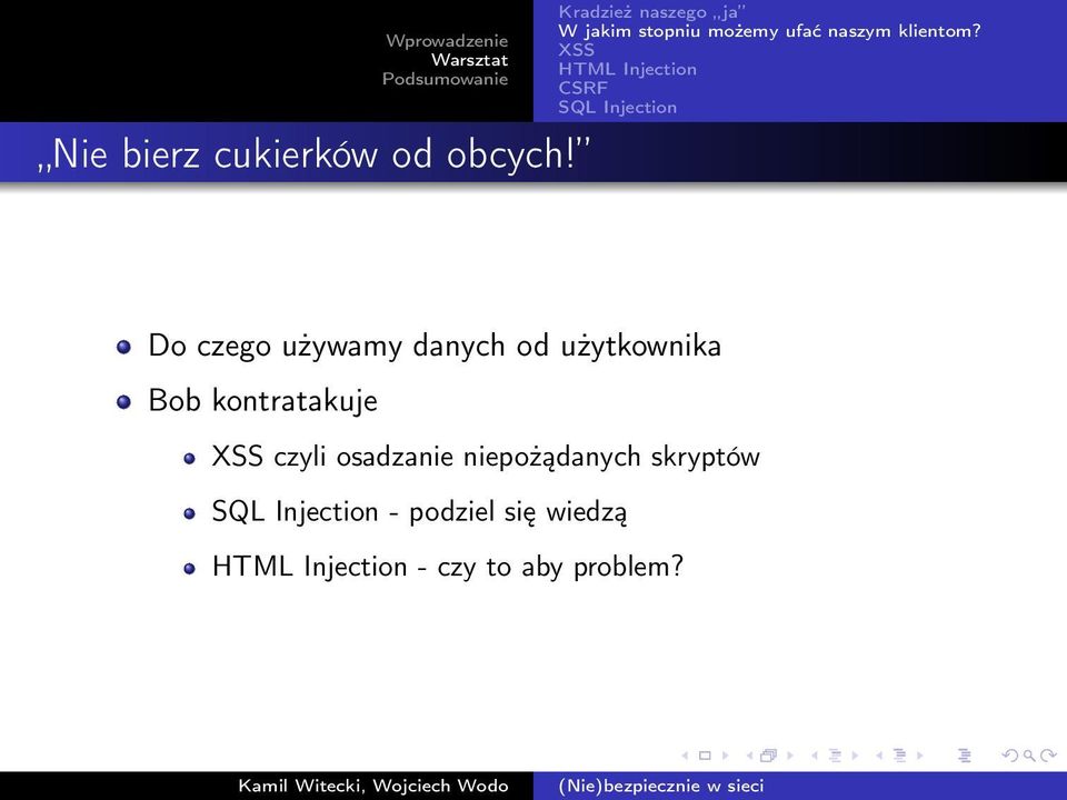 Bob kontratakuje czyli osadzanie