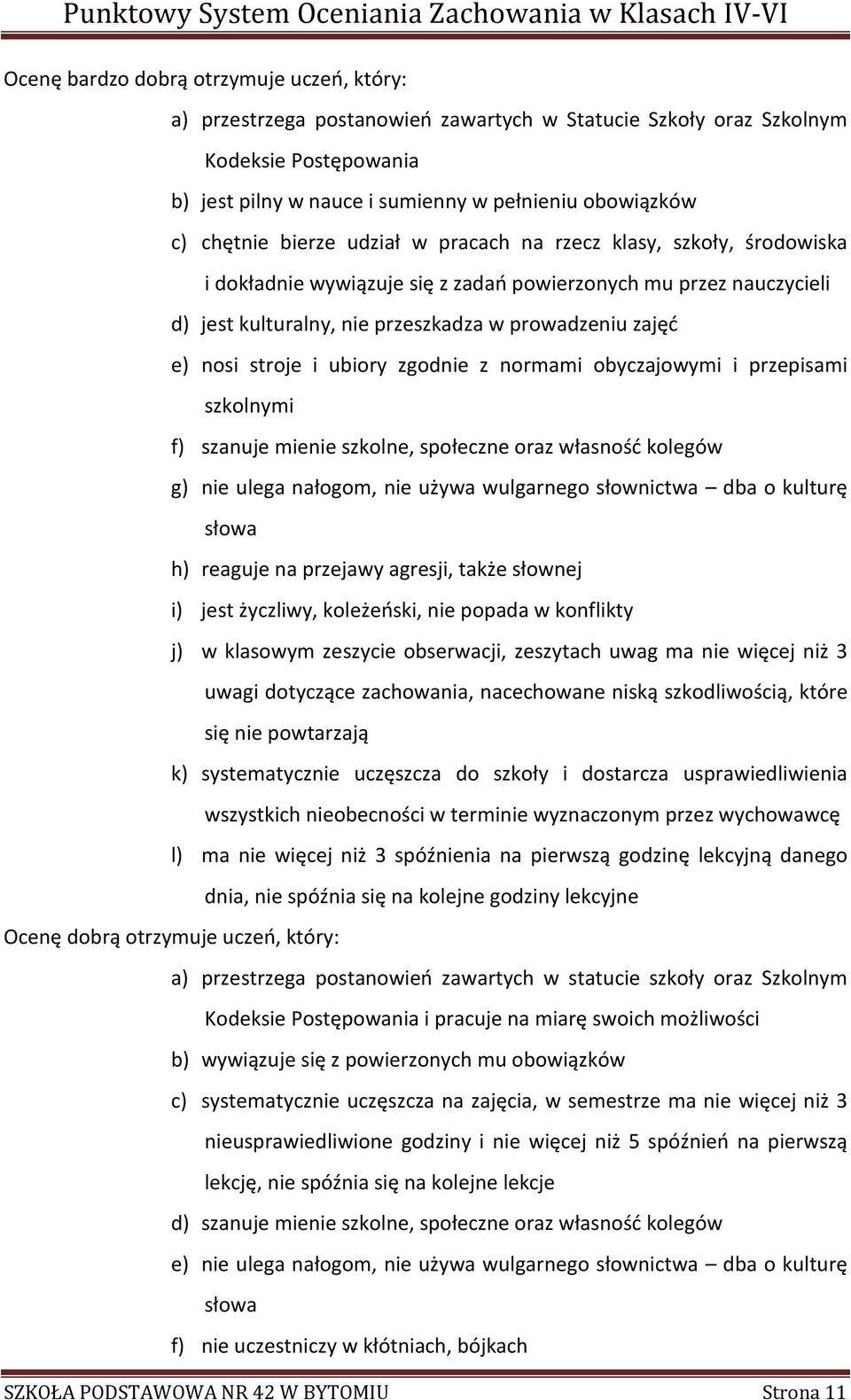 stroje i ubiory zgodnie z normami obyczajowymi i przepisami szkolnymi f) szanuje mienie szkolne, społeczne oraz własność kolegów g) nie ulega nałogom, nie używa wulgarnego słownictwa dba o kulturę