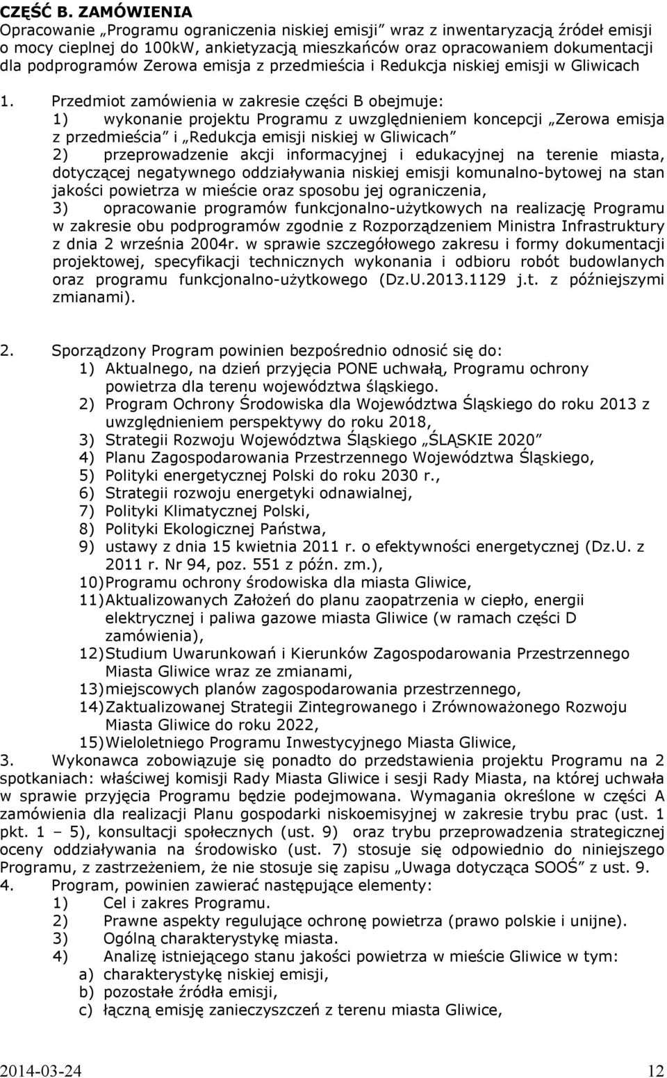 Zerowa emisja z przedmieścia i Redukcja niskiej emisji w Gliwicach 1.