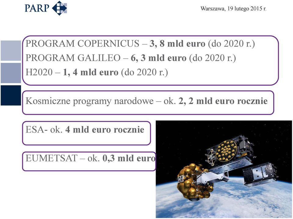 ) PROGRAM GALILEO 6, 3 mld euro (do 2020 r.