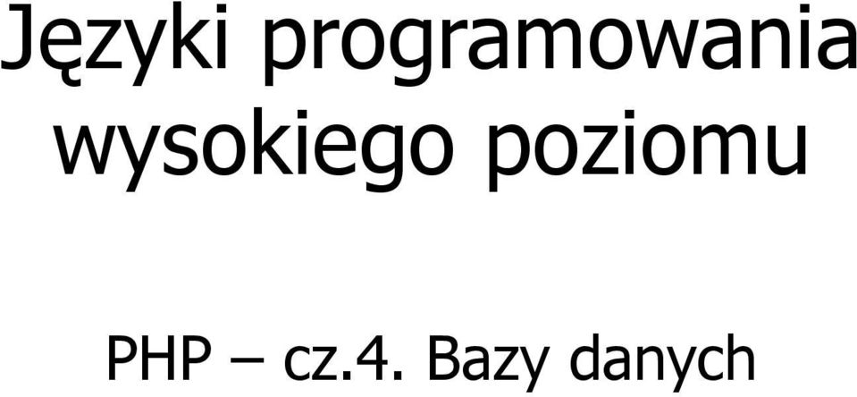 wysokiego