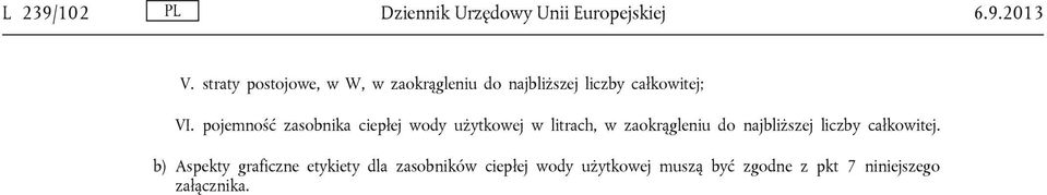 pojemność zasobnika ciepłej wody użytkowej w litrach, w zaokrągleniu do najbliższej