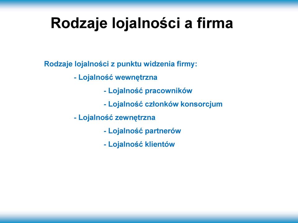 Lojalność pracowników - Lojalność członków konsorcjum