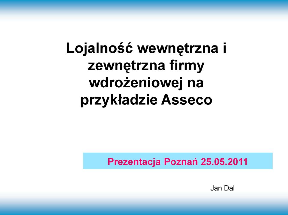 wdrożeniowej na przykładzie