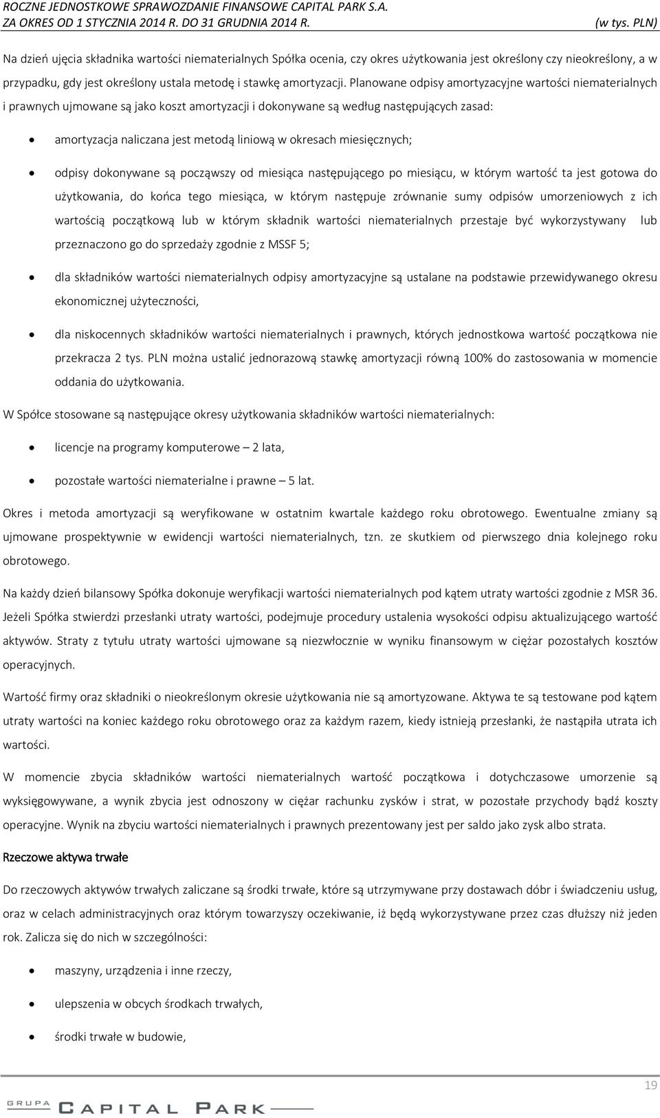 miesięcznych; odpisy dokonywane są począwszy od miesiąca następującego po miesiącu, w którym wartość ta jest gotowa do użytkowania, do końca tego miesiąca, w którym następuje zrównanie sumy odpisów