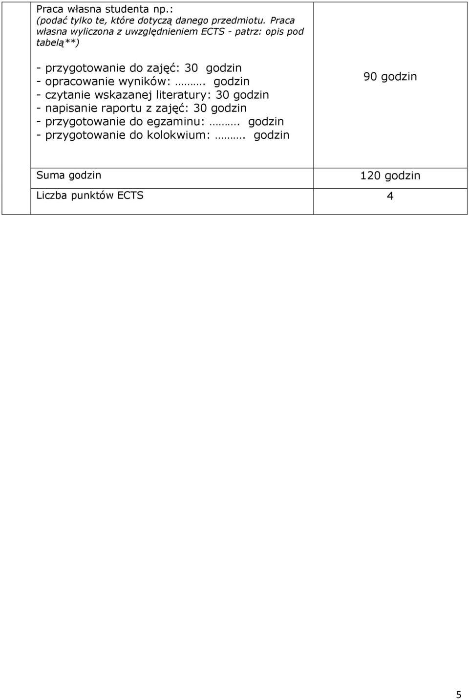 godzin - opracowanie wyników:.