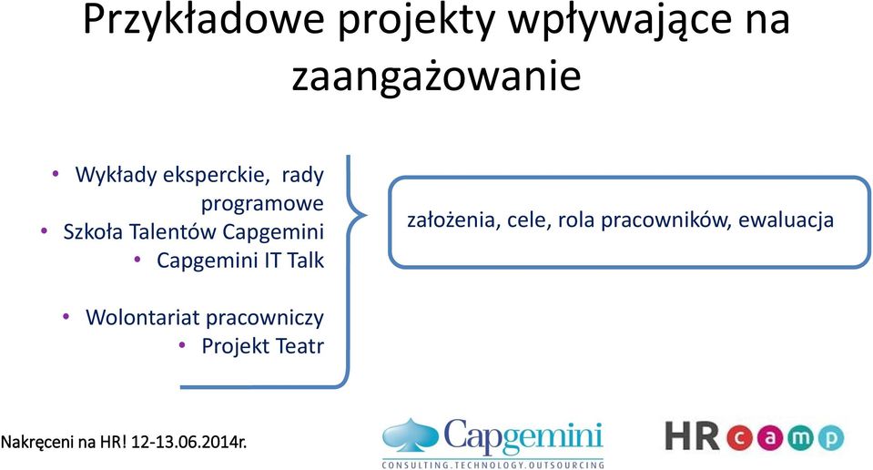 Capgemini Capgemini IT Talk założenia, cele, rola