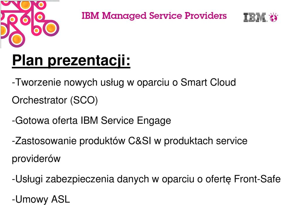 -Zastosowanie produktów C&SI w produktach service providerów