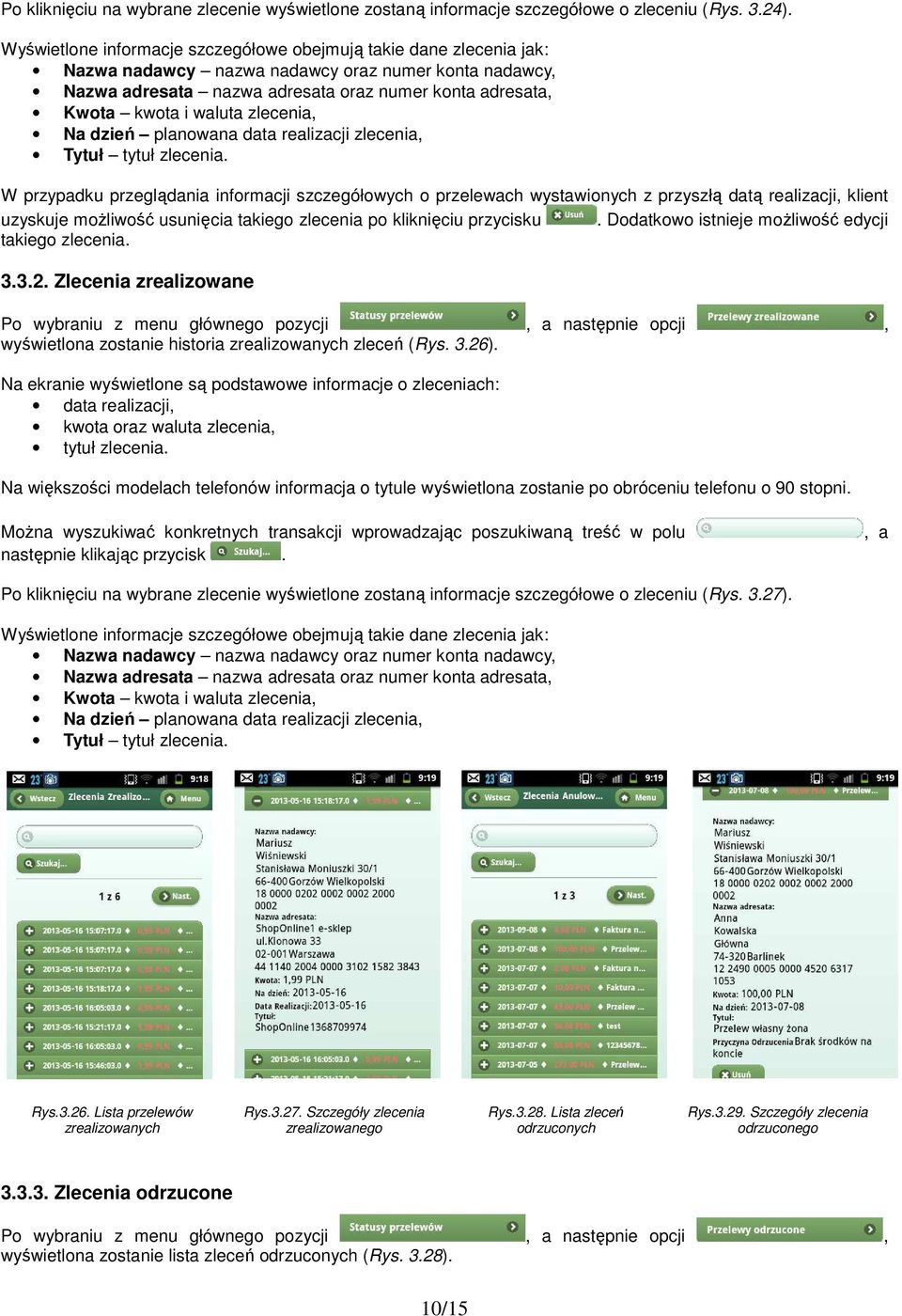 waluta zlecenia, Na dzień planowana data realizacji zlecenia, Tytuł tytuł zlecenia.