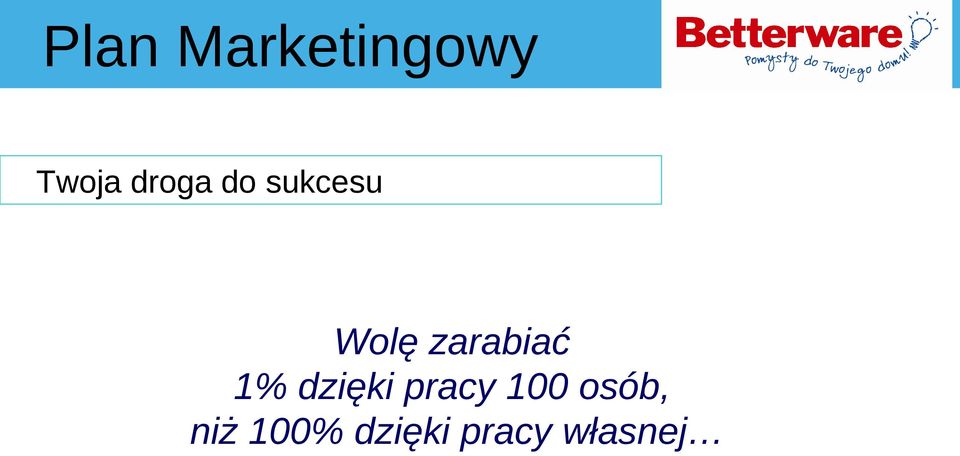 zarabiać 1% dzięki pracy