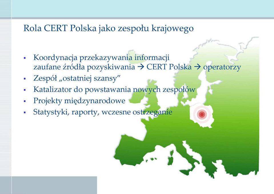 operatorzy Zespół ostatniej szansy Katalizator do powstawania