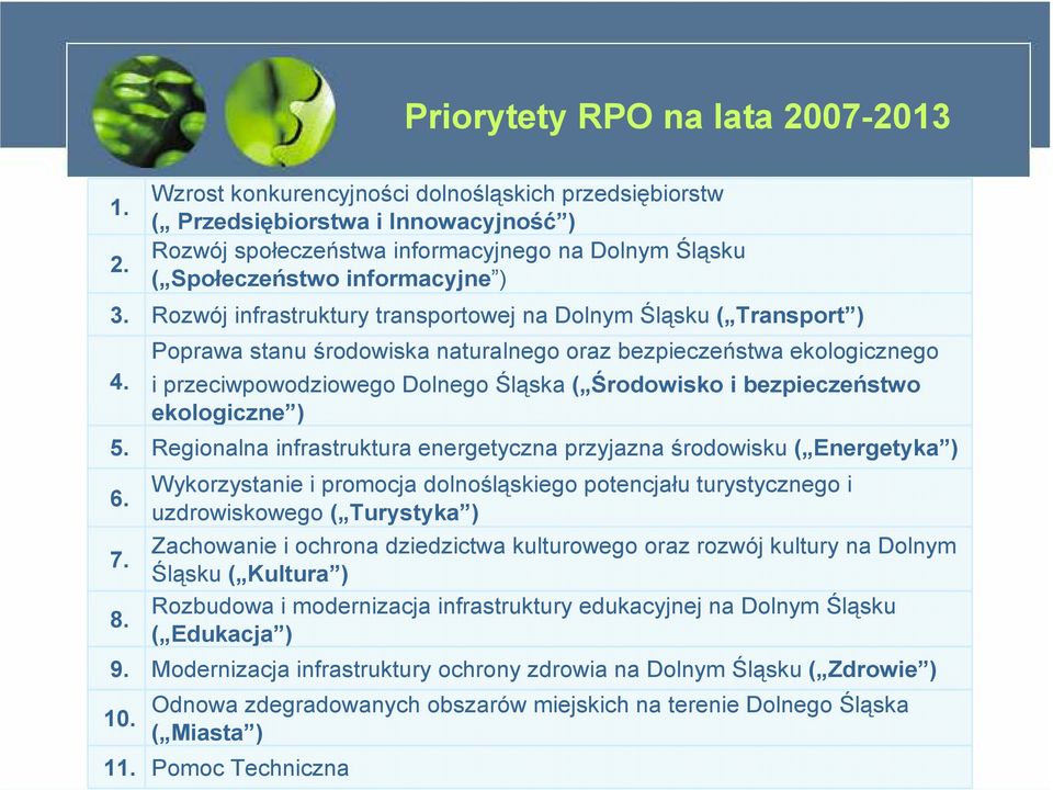 Rozwój infrastruktury transportowej na Dolnym Śląsku ( Transport ) 4.