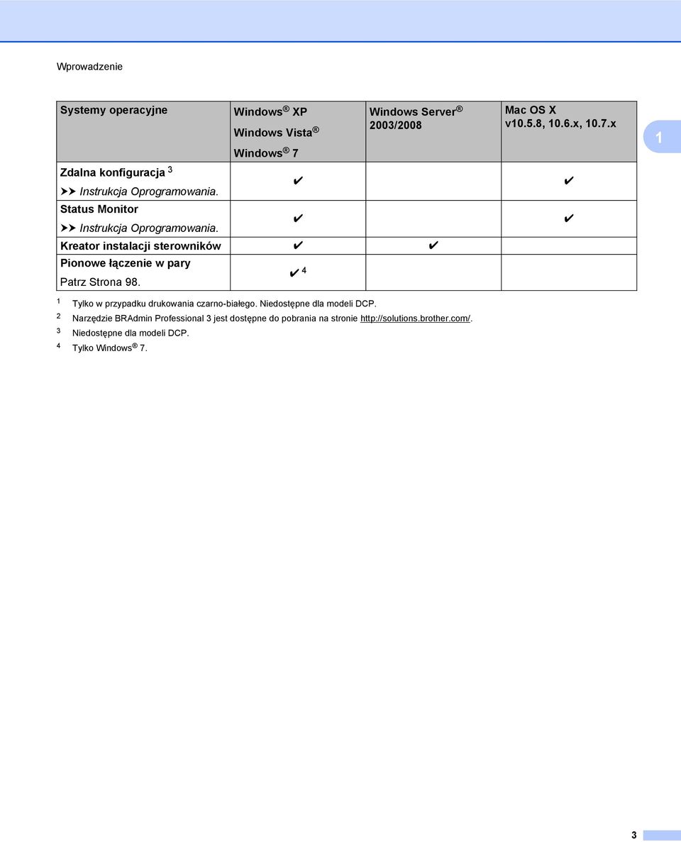 r Kreator instalacji sterowników r r Pionowe łączenie w pary Patrz Strona 98. r 4 1 Tylko w przypadku drukowania czarno-białego.