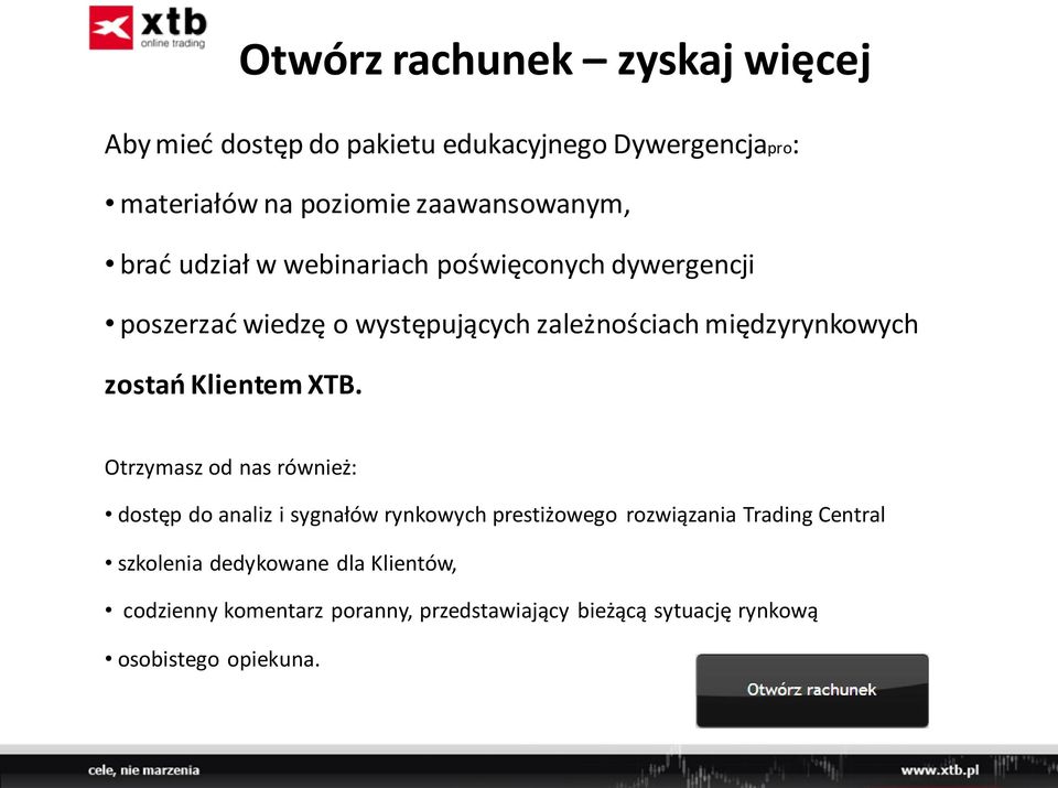 międzyrynkowych zostań Klientem XTB.