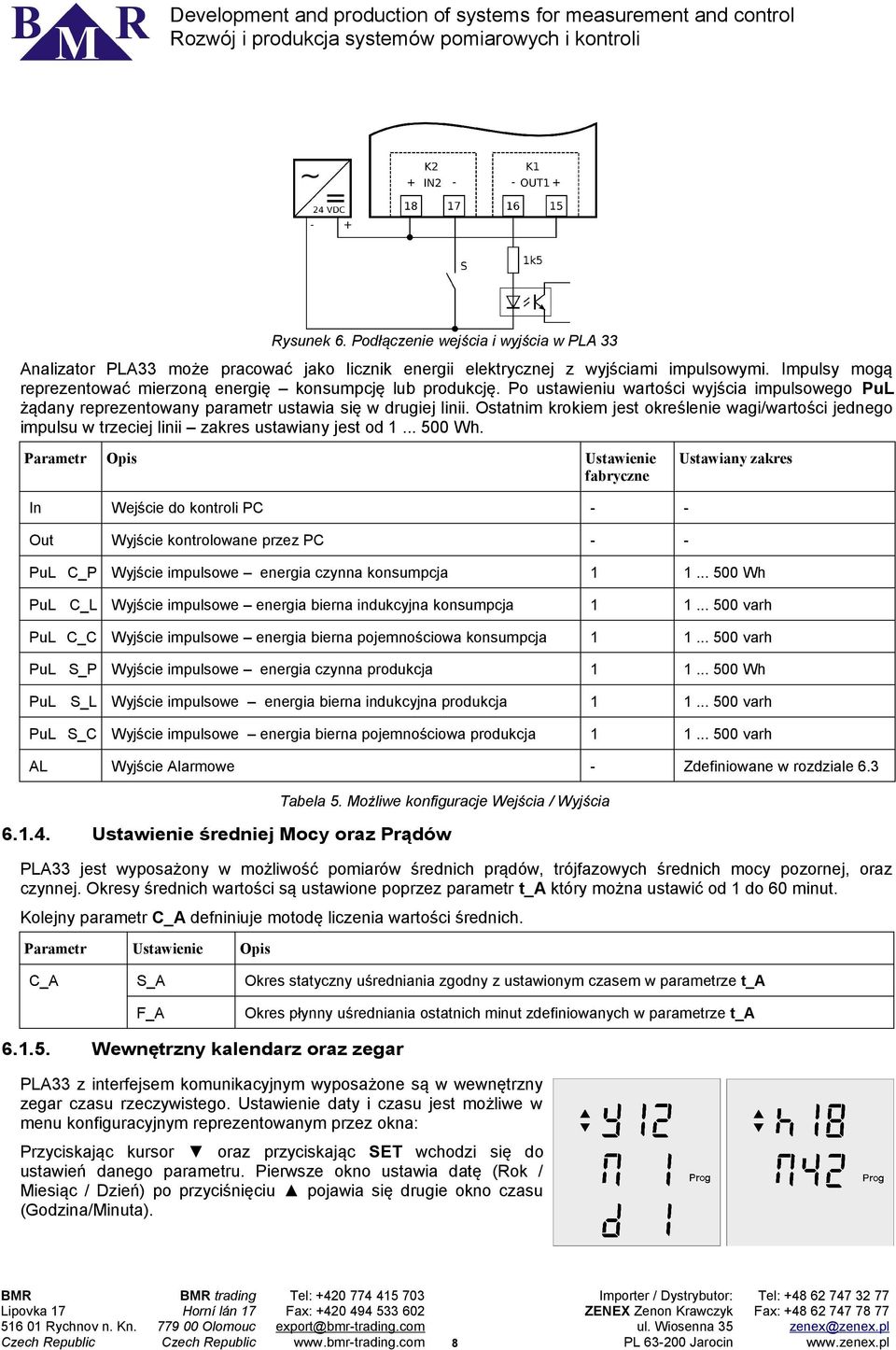 Ostatnim krokiem jest określenie wagi/wartości jednego impulsu w trzeciej linii zakres ustawiany jest od... 500 Wh.