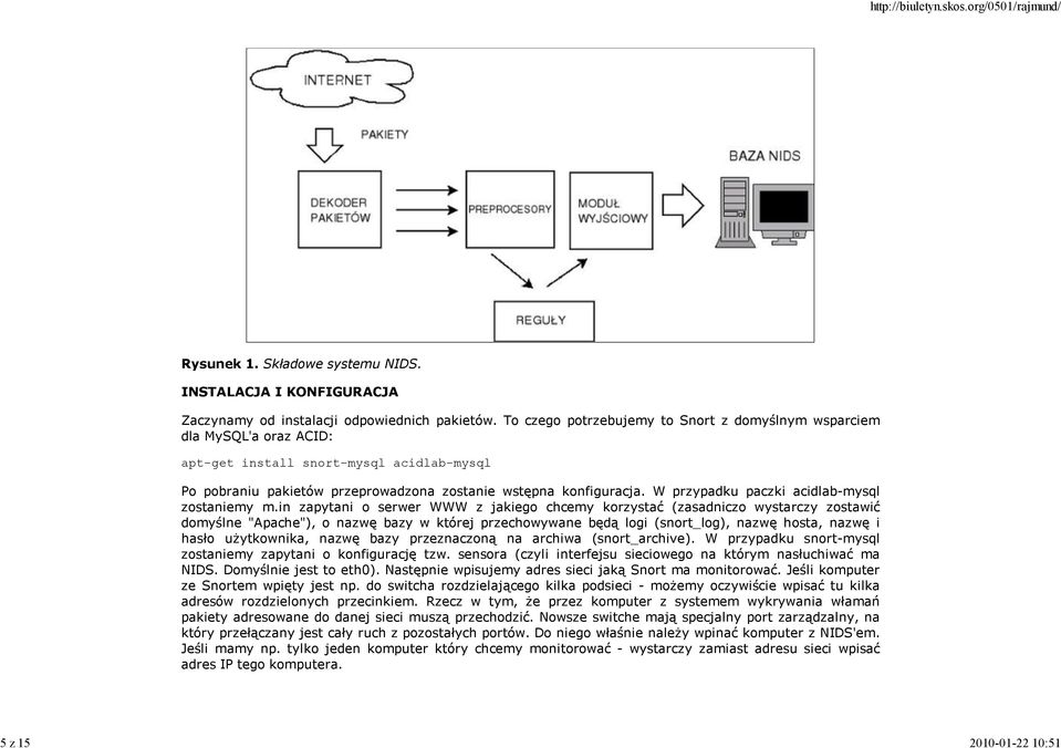 W przypadku paczki acidlab-mysql zostaniemy m.