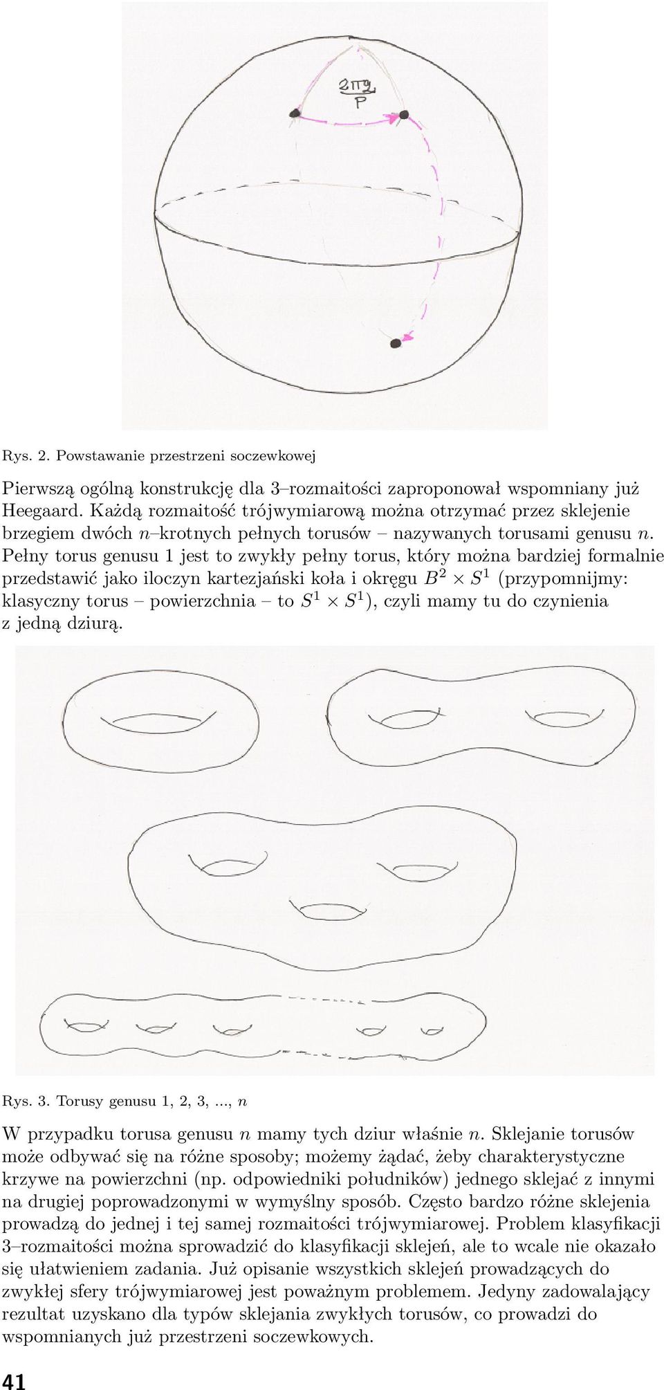 Pełny torus genusu 1 jest to zwykły pełny torus, który można bardziej formalnie przedstawić jako iloczyn kartezjański koła i okręgu B 2 S 1 (przypomnijmy: klasyczny torus powierzchnia to S 1 S 1 ),