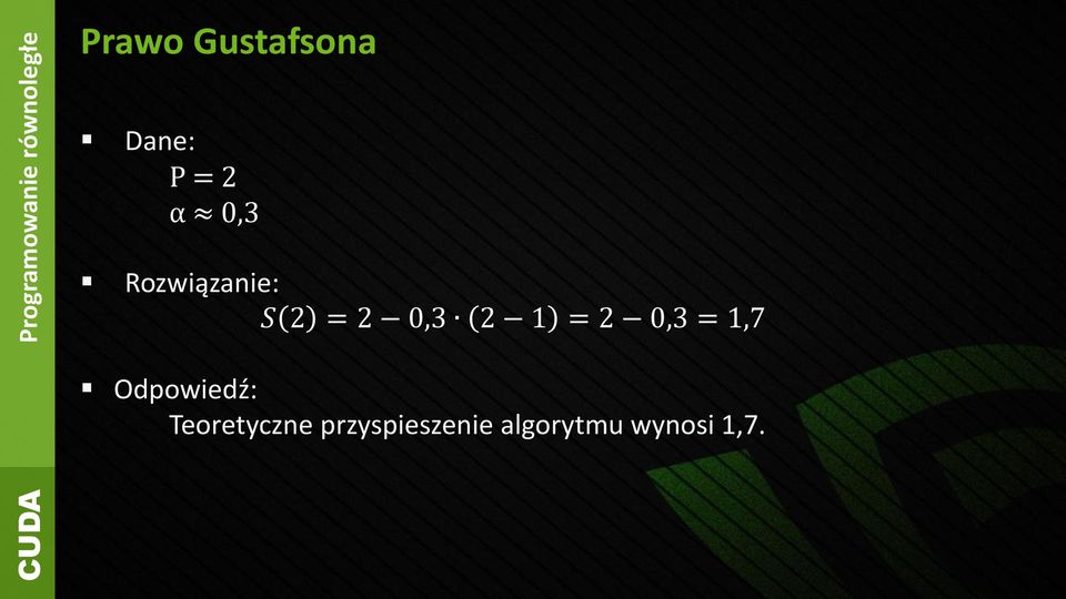 Rozwiązanie: S 2 = 2 0,3 2 1 = 2 0,3 =