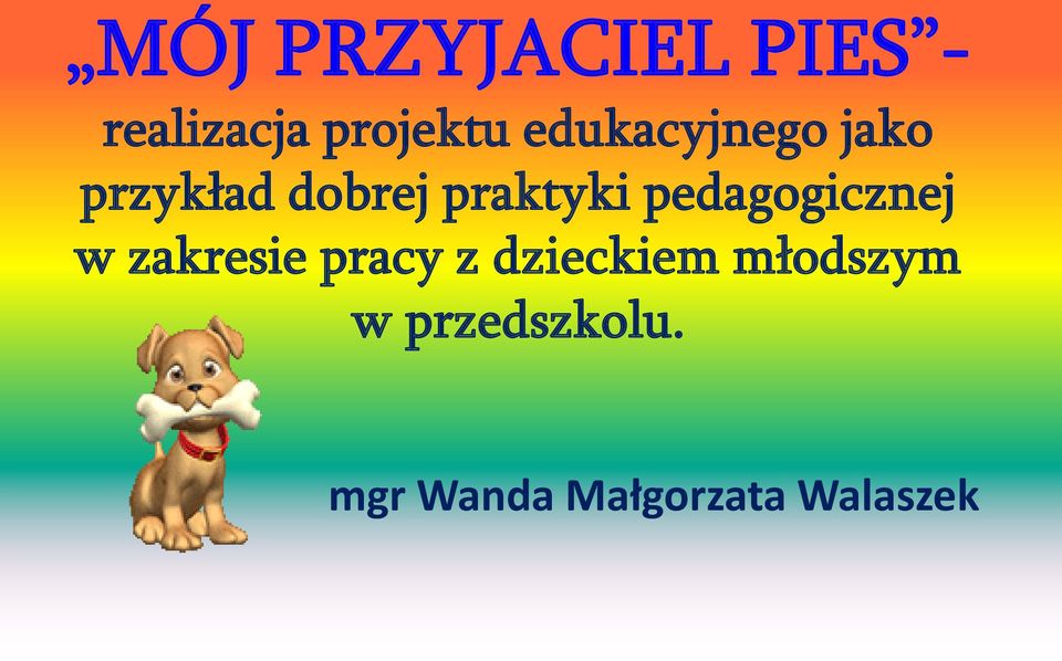 pedagogicznej w zakresie pracy z dzieckiem