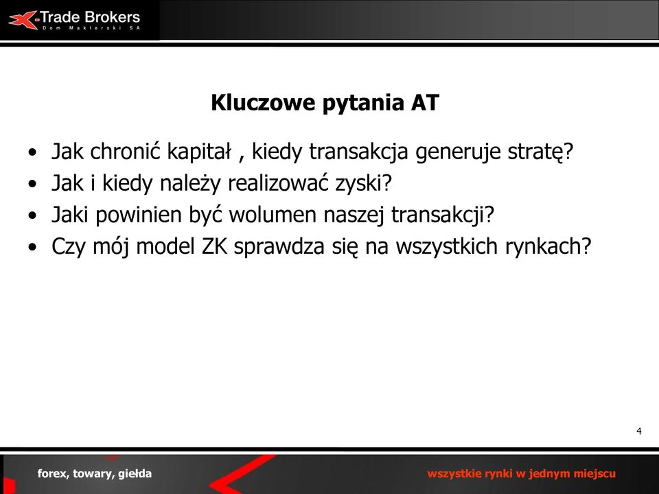 Jak i kiedy należy realizować zyski?