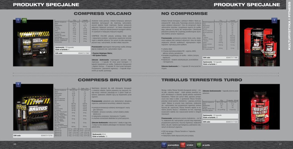 Sztuk w kartonie: 4 8594073173607 COMPRESS VOLCANO Anabolizer nowej generacji.