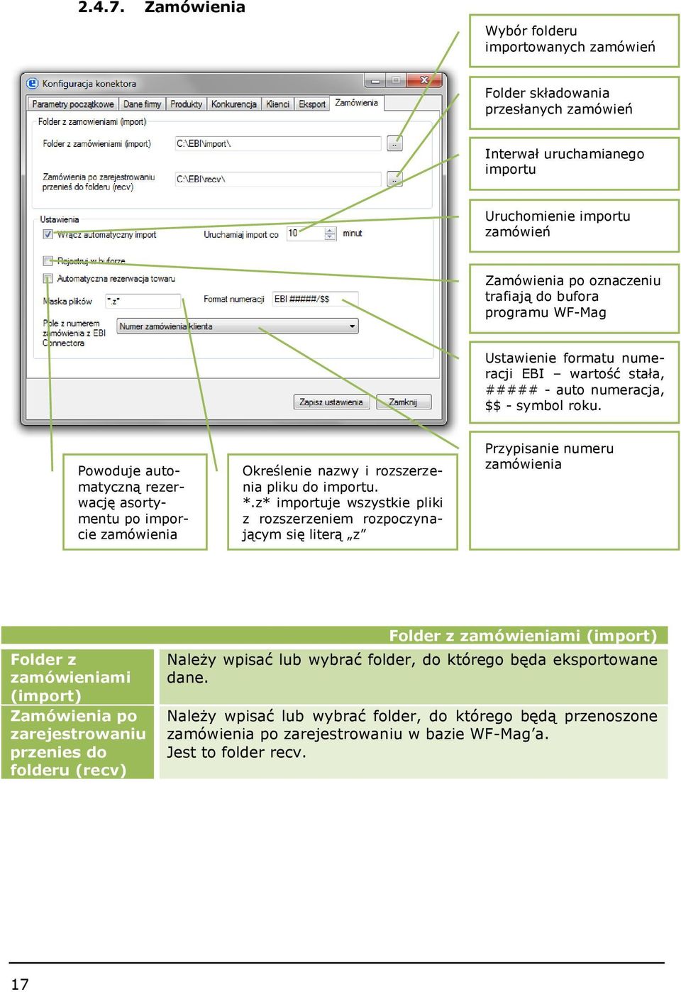 programu WF-Mag Ustawienie formatu numeracji EBI wartość stała, ##### - auto numeracja, $$ - symbol roku.