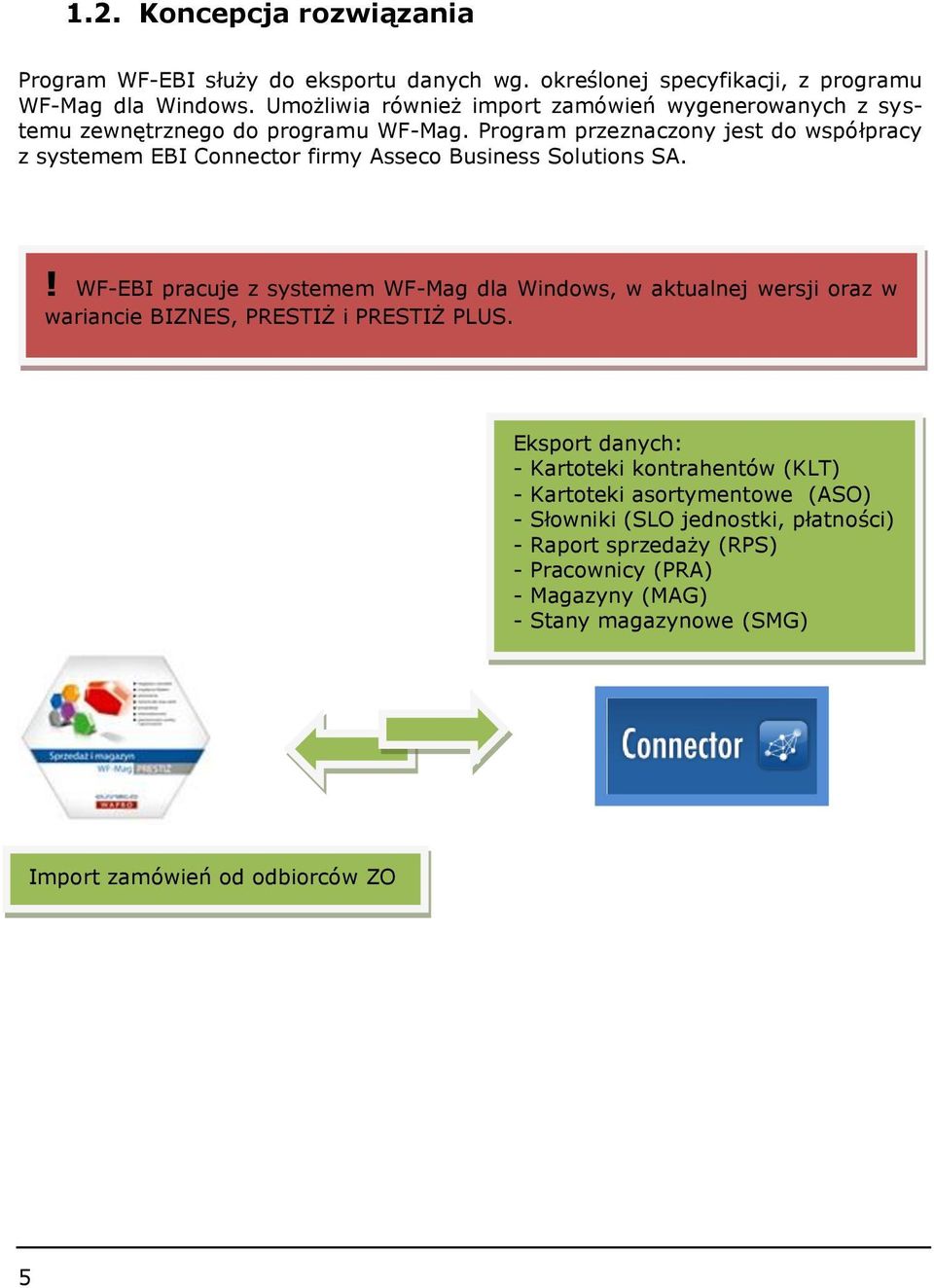 Program przeznaczony jest do współpracy z systemem EBI Connector firmy Asseco Business Solutions SA.