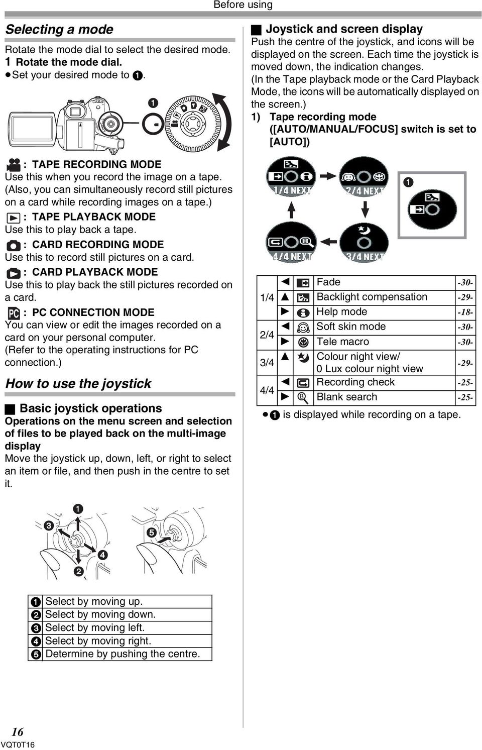 : CARD RECORDING MODE Use this to record still pictures on a card. : CARD PLAYBACK MODE Use this to play back the still pictures recorded on a card.