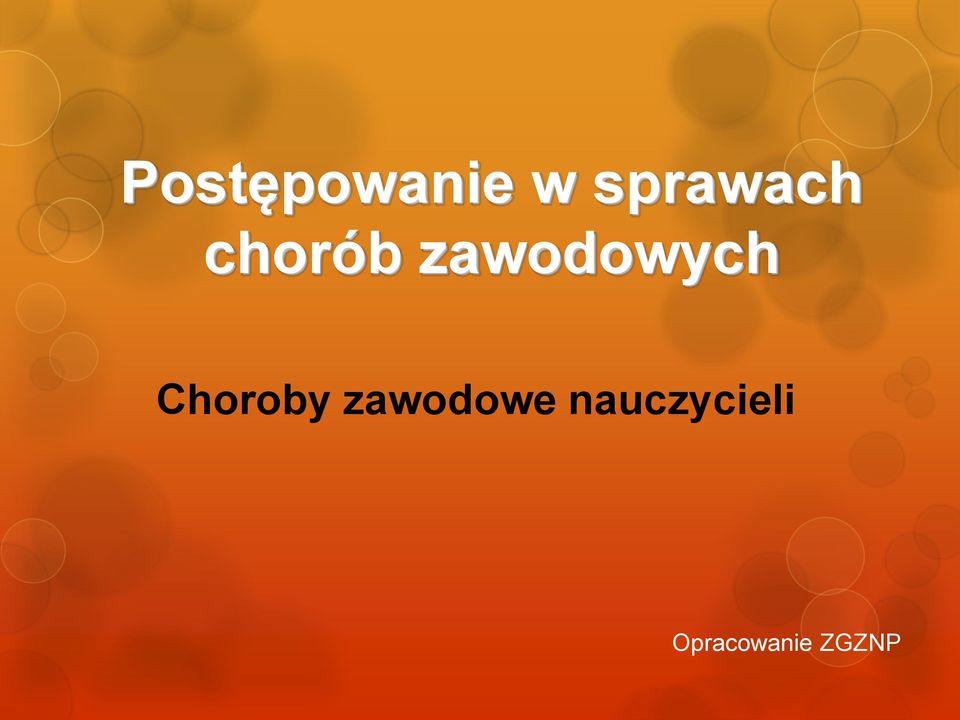 zawodowych Choroby