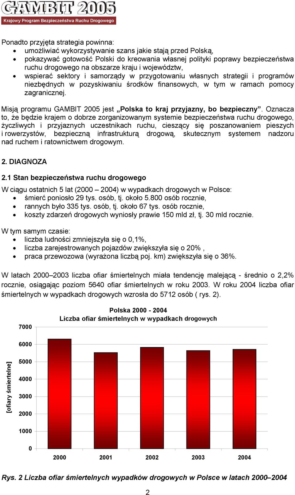 Misją programu GAMBIT 2005 jest Polska to kraj przyjazny, bo bezpieczny.