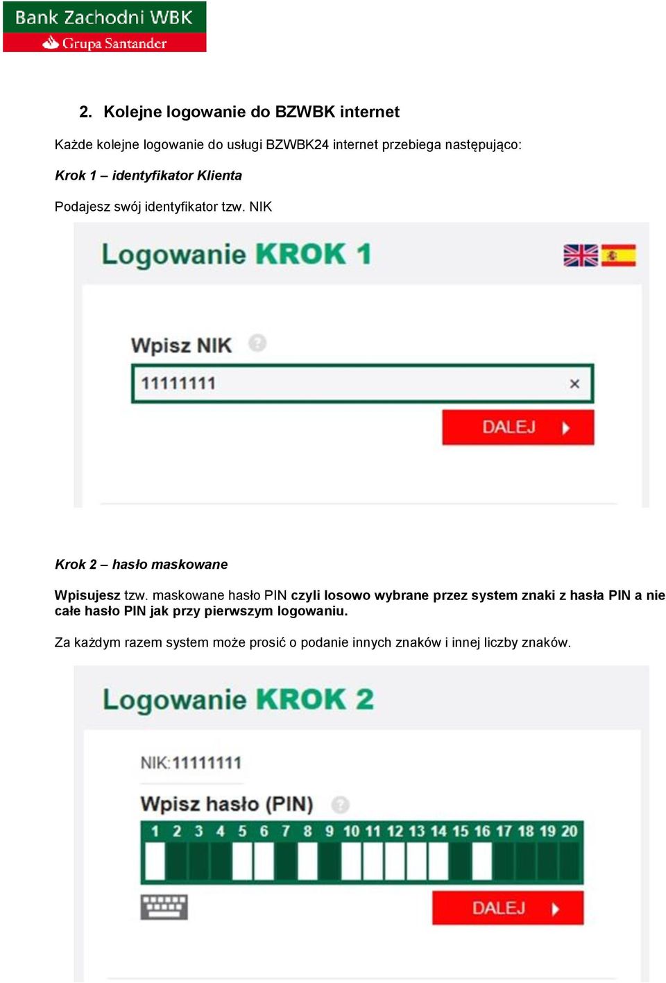 Instrukcja logowania do usługi BZWBK24 internet - PDF Free Download