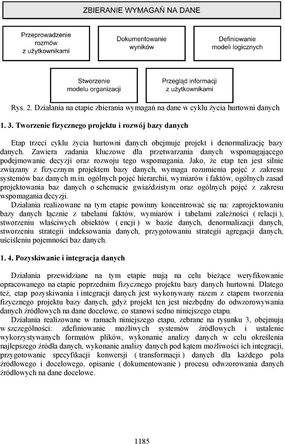 Zawiera zadania kluczowe dla przetwarzania danych wspomagającego podejmowanie decyzji oraz rozwoju tego wspomagania.