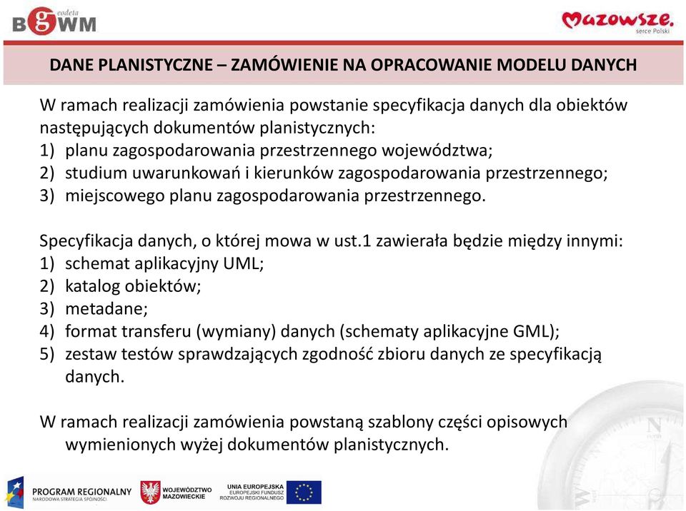 Specyfikacja danych, o której mowa w ust.