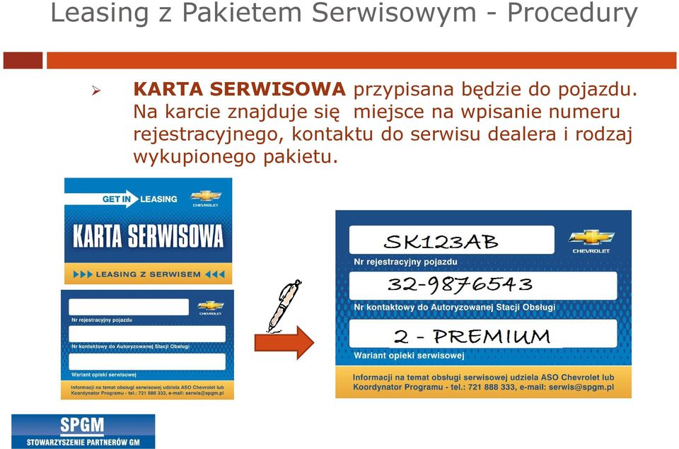 Na karcie znajduje się miejsce na wpisanie numeru