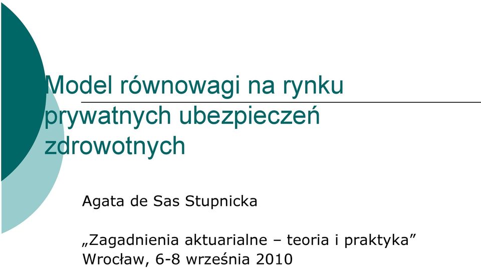 Stupnicka Zagadnienia aktuarialne