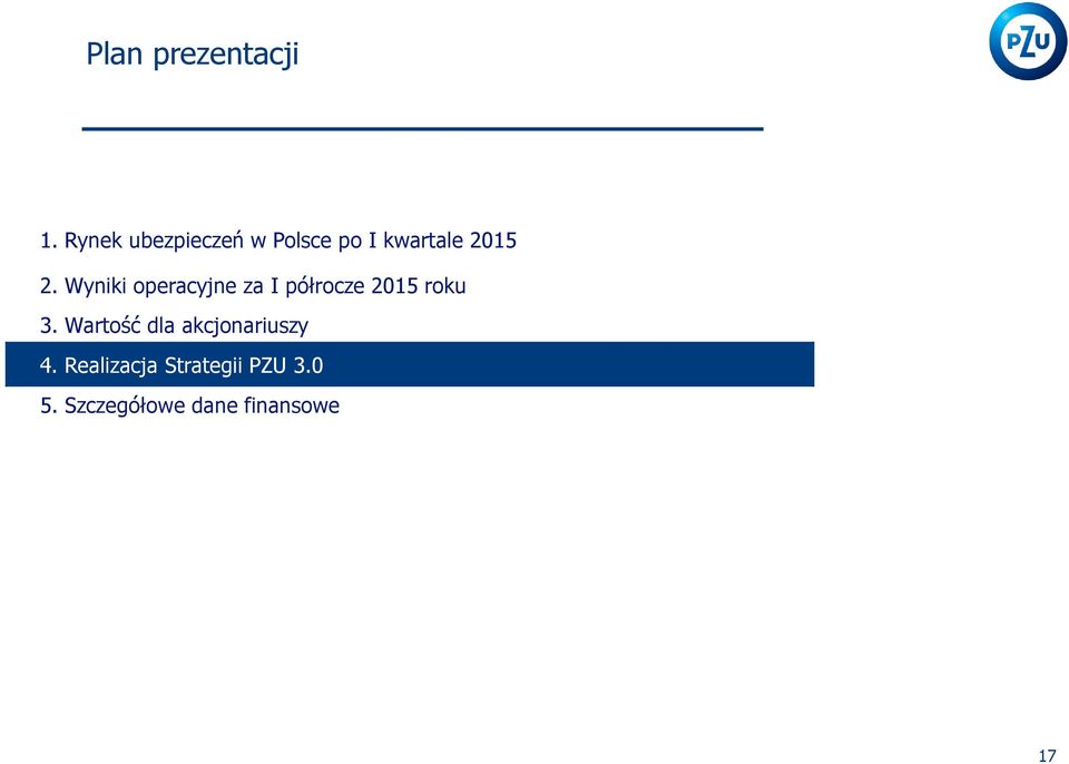 Wyniki operacyjne za I półrocze 2015 roku 3.
