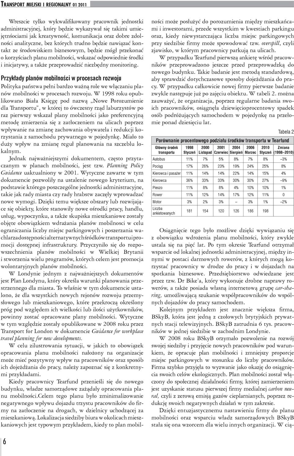 Przykłady planów mobilności w procesach rozwoju Polityka państwa pełni bardzo ważną role we włączaniu planów mobilności w procesach rozwoju.