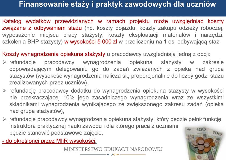 odbywającą staż.