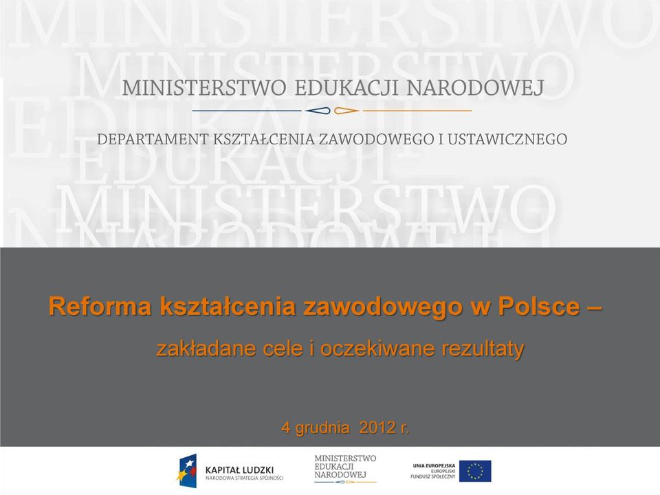 zakładane cele i
