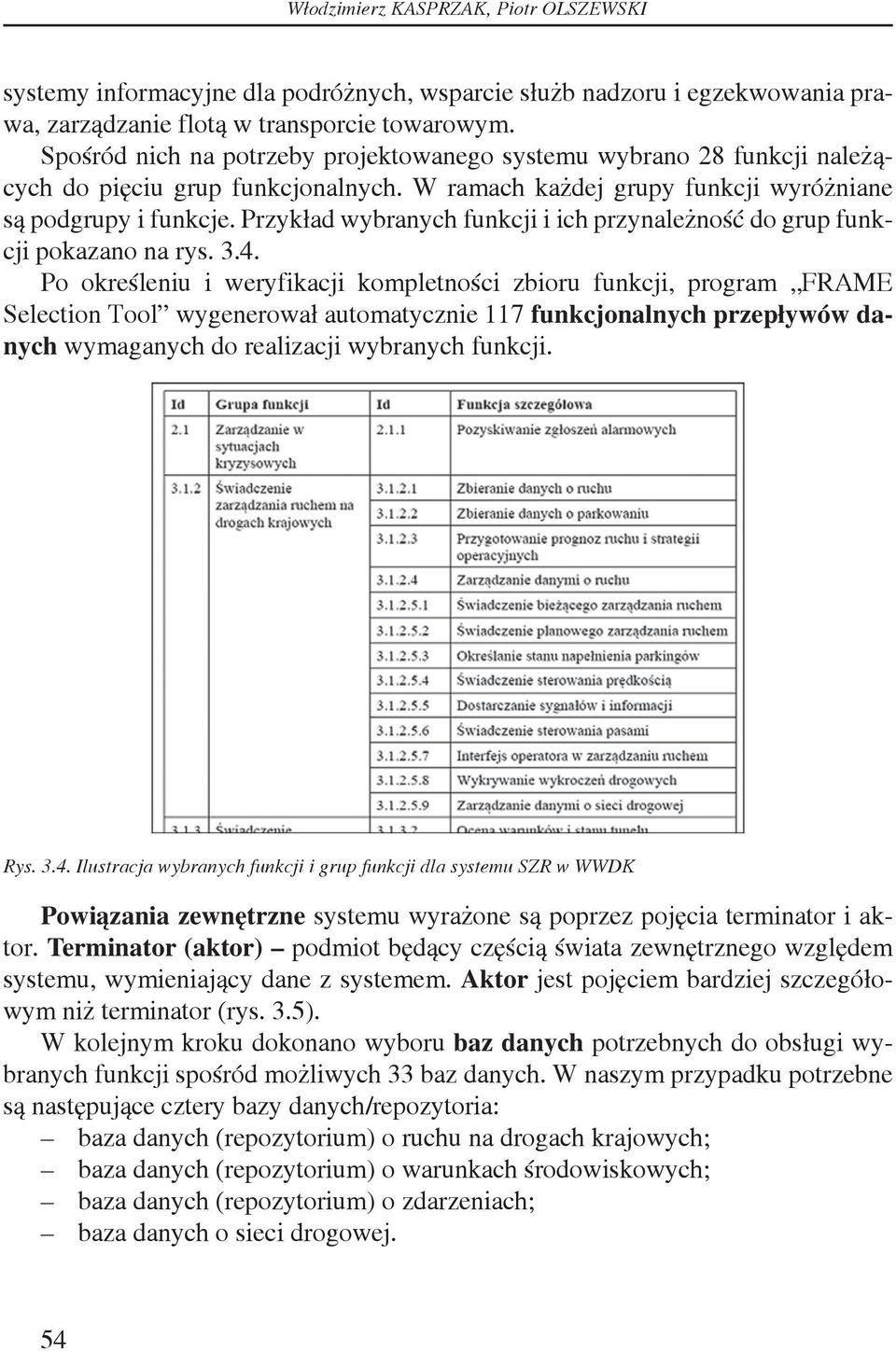 Przykład wybranych funkcji i ich przynależność do grup funkcji pokazano na rys. 3.4.