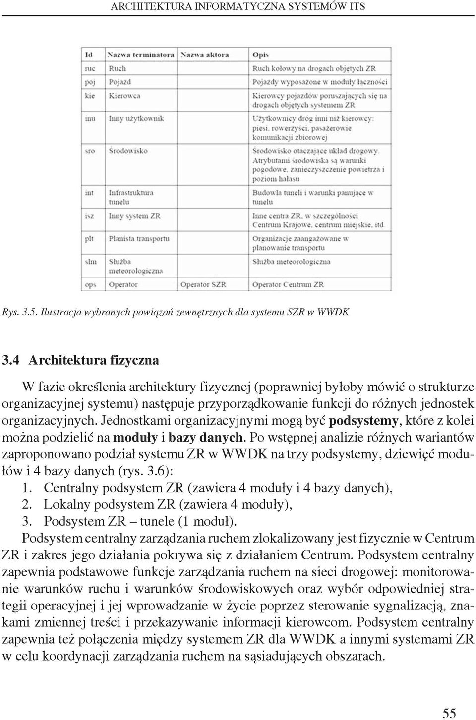 organizacyjnych. Jednostkami organizacyjnymi mogą być podsystemy, które z kolei można podzielić na moduły i bazy danych.