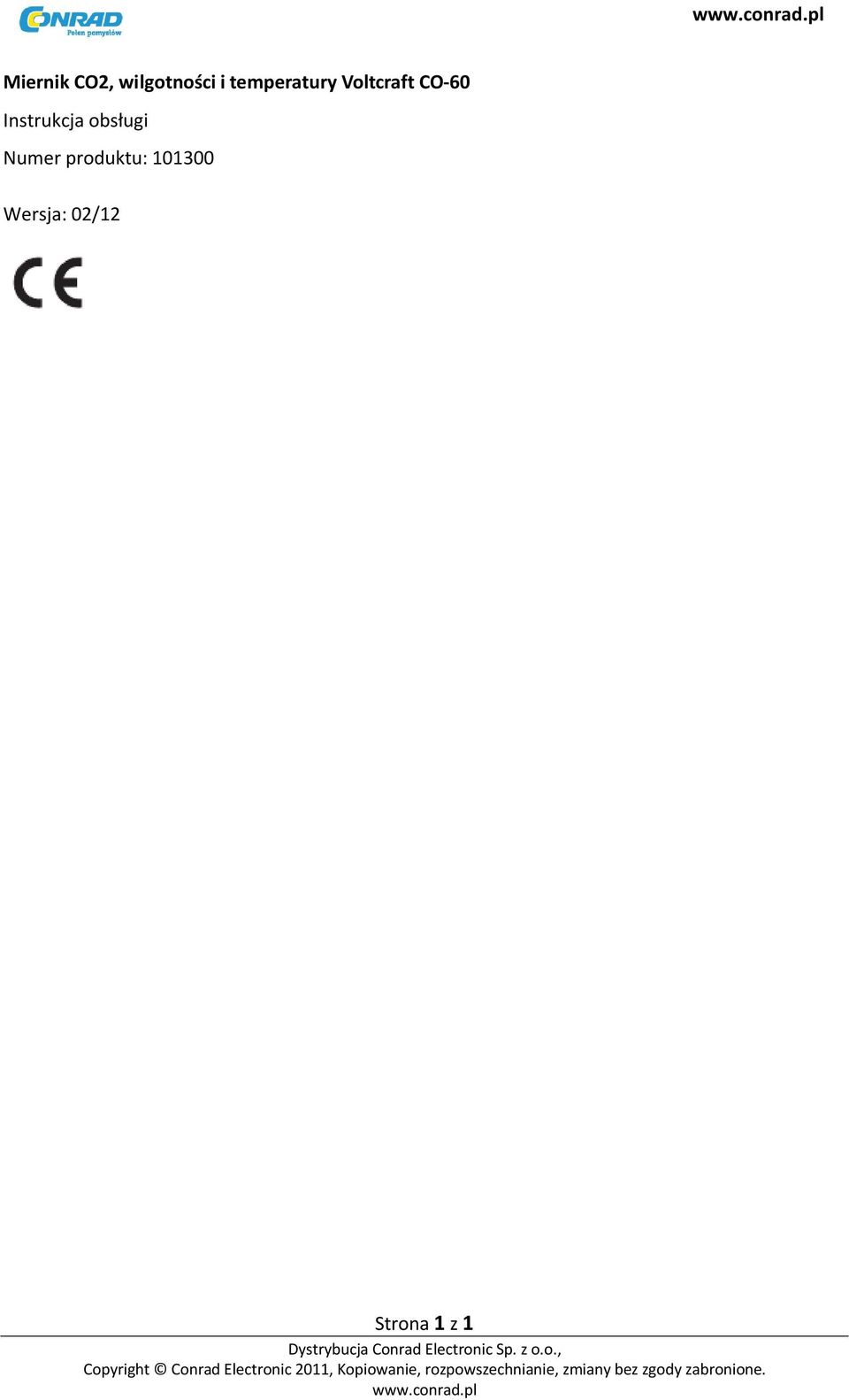 Instrukcja obsługi Numer
