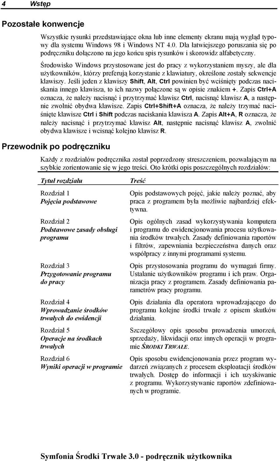 Środowisko Windows przystosowane jest do pracy z wykorzystaniem myszy, ale dla użytkowników, którzy preferują korzystanie z klawiatury, określone zostały sekwencje klawiszy.