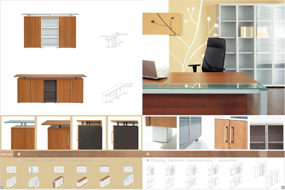Display cabinets. Exclusive design.