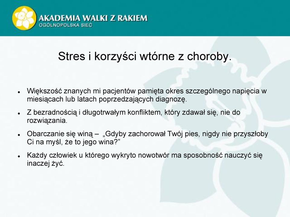 poprzedzających diagnozę.