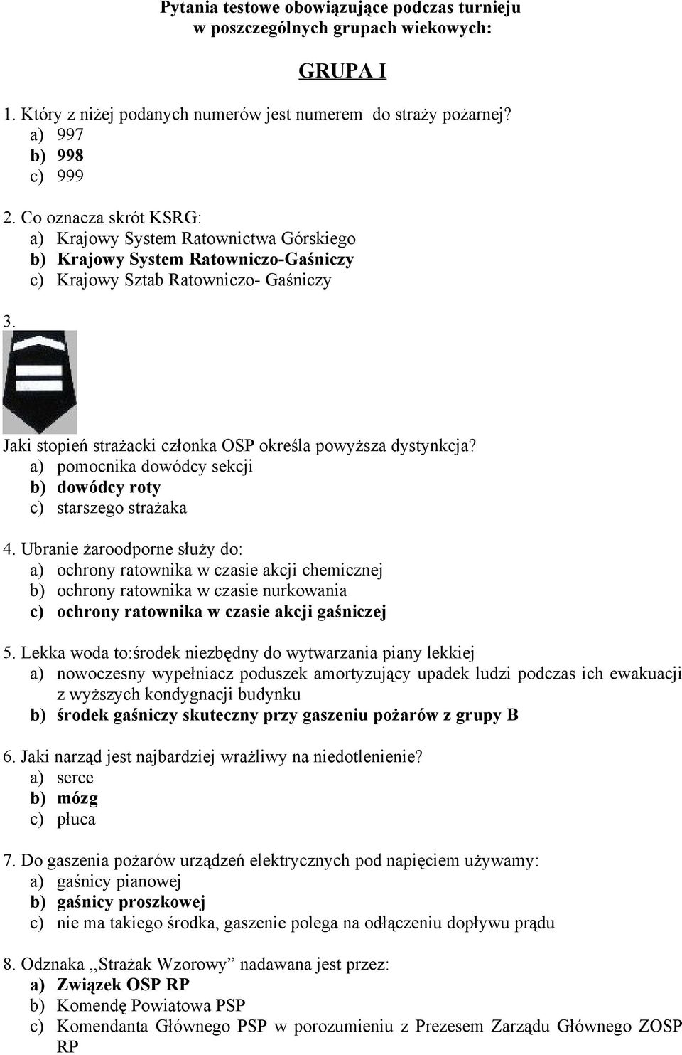 Xxxi Edycja Ogolnopolskiego Turnieju Wiedzy Pozarniczej Mlodziez Zapobiega Pozarom Pdf Free Download