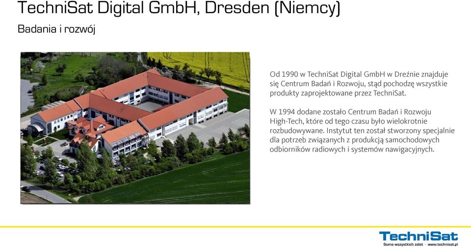 W 1994 dodane zostało Centrum Badań i Rozwoju High-Tech, które od tego czasu było wielokrotnie rozbudowywane.